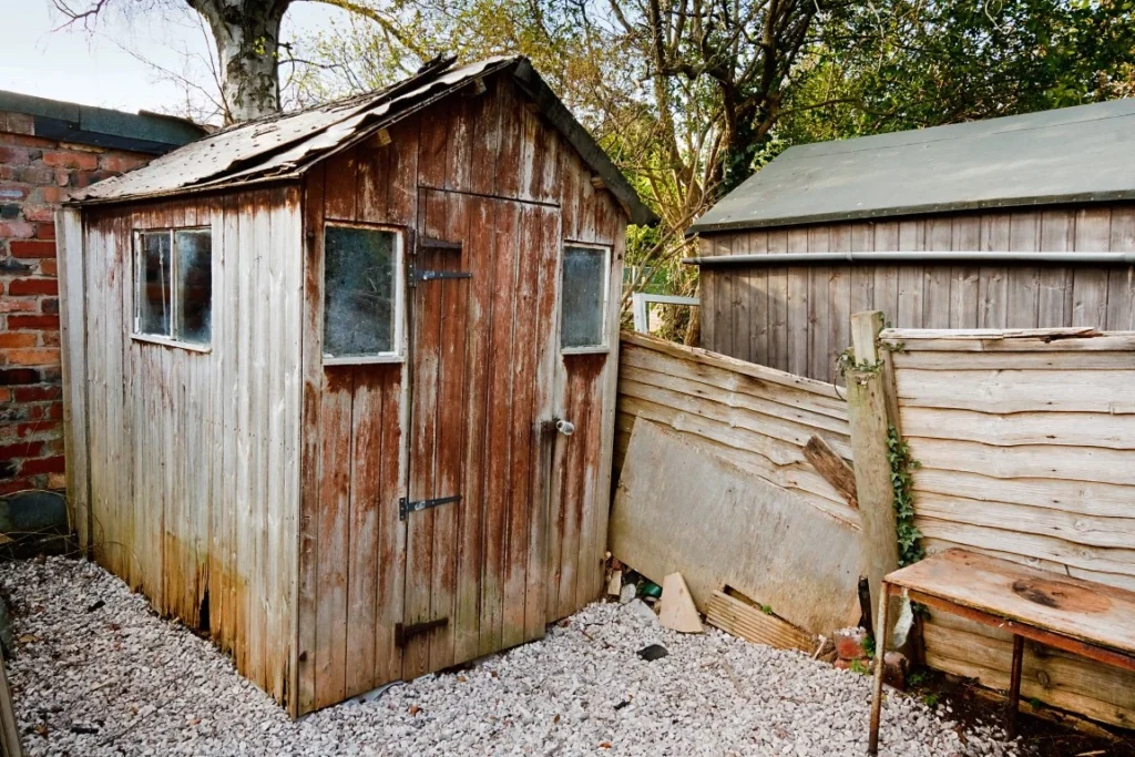 Tearing Down a Shed - Canyon View Dumpsters & Toilets, Ogden 